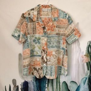 Vintage Alfred Dunner Hawaiian Button-Up 🌺